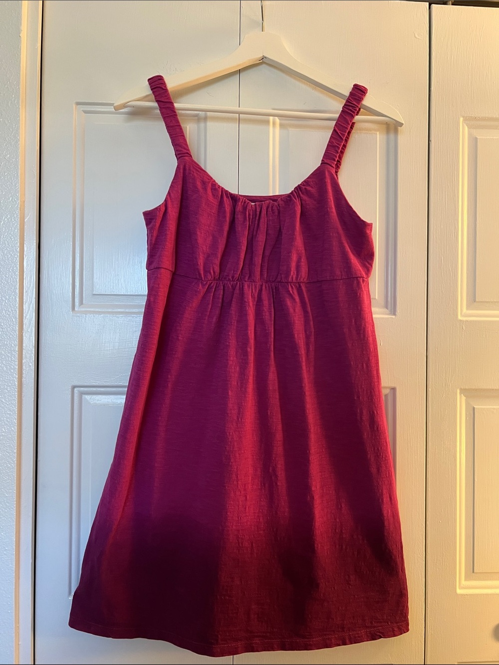 LOFT Women's Ruched Strap Dress - Fuchsia - SP